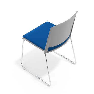 visitor chair blue without arms upholstered fabric no armrests 7