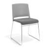 Upholstered visitor chair Hest with armrests