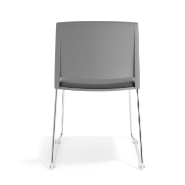 visitor chair gray without arms upholstered fabric no armrests 4