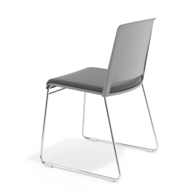 visitor chair gray without arms upholstered fabric no armrests 5