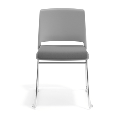 visitor chair gray without arms upholstered fabric no armrests 6