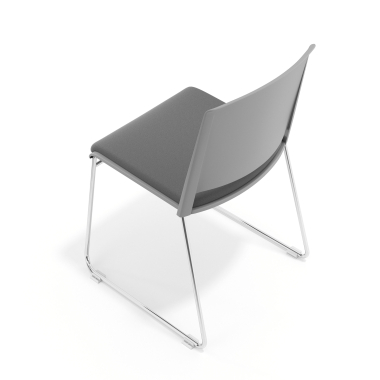 visitor chair gray without arms upholstered fabric no armrests 7