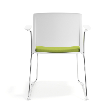visitor chair green with arms upholstered fabric no armrests 4