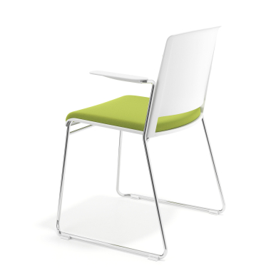 visitor chair green with arms upholstered fabric no armrests 5
