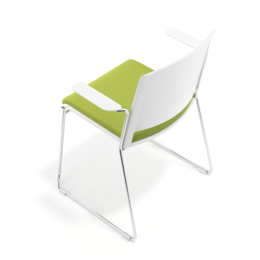 visitor chair green with arms upholstered fabric no armrests 7