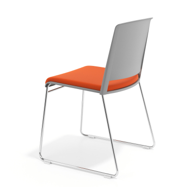 visitor chair orange without arms upholstered fabric no armrests 5