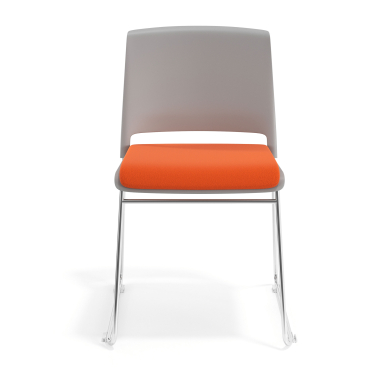 visitor chair orange without arms upholstered fabric no armrests 6
