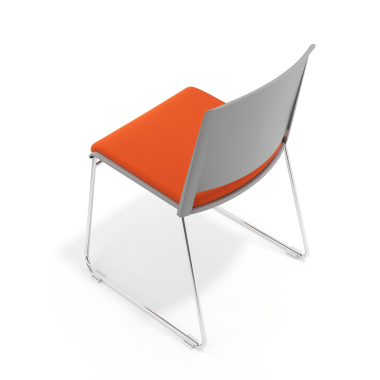 visitor chair orange without arms upholstered fabric no armrests 7