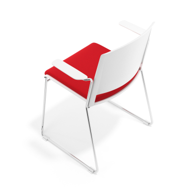visitor chair white red with arms upholstered fabric no armrests 7