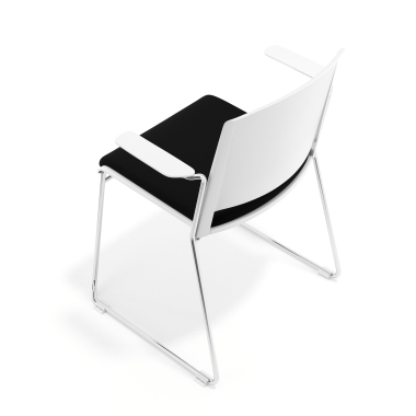 visitor chair black with arms upholstered fabric no armrests 7