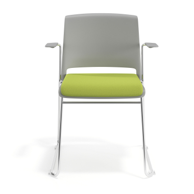 visitor chair green with arms upholstered fabric no armrests 6