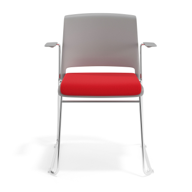 visitor chair red with arms upholstered fabric no armrests 6