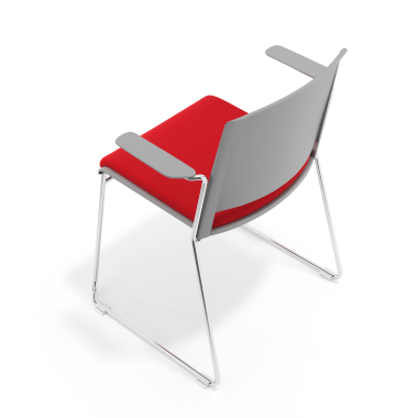 visitor chair red with arms upholstered fabric no armrests 7