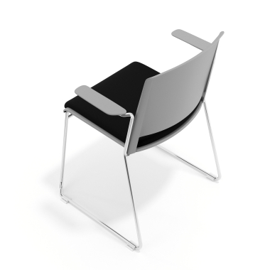 visitor chair black with arms upholstered fabric no armrests 7