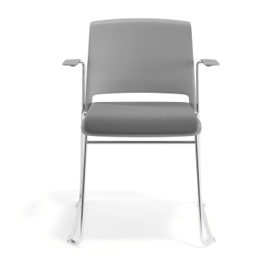 visitor chair gray with arms upholstered fabric no armrests 6