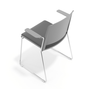 visitor chair gray with arms upholstered fabric no armrests 7