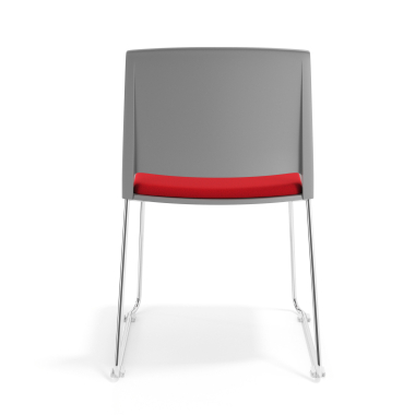 visitor chair red without arms upholstered fabric no armrests 4