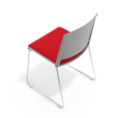 visitor chair red without arms upholstered fabric no armrests 7
