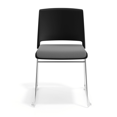 visitor chair gray without arms upholstered fabric no armrests 6