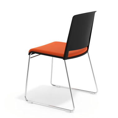 visitor chair orange without arms upholstered fabric no armrests 5