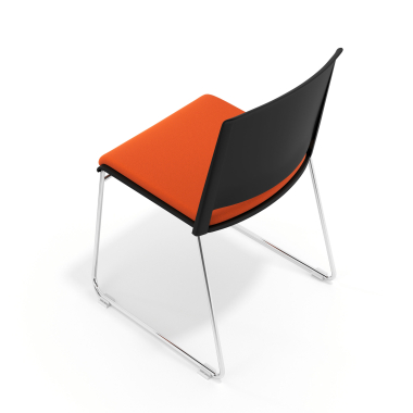 visitor chair orange without arms upholstered fabric no armrests 7