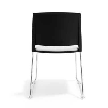 visitor chair white without arms upholstered fabric no armrests 3