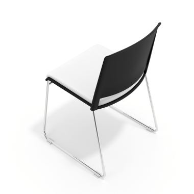 visitor chair white without arms upholstered fabric no armrests 6