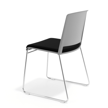 visitor chair black without arms upholstered fabric no armrests 5