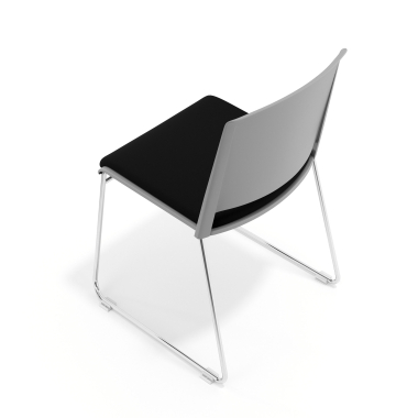 visitor chair black without arms upholstered fabric no armrests 7