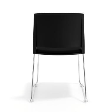 visitor chair black without arms upholstered fabric no armrests 4