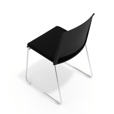 visitor chair black without arms upholstered fabric no armrests 7