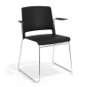 Upholstered visitor chair Hest with armrests