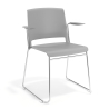Visitor chair Hest, sled base, stackable, chrome-plated