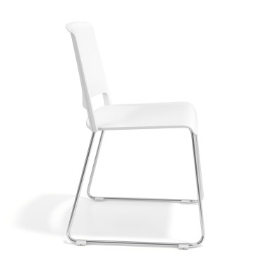 visitor chair white without arms fabric no armrests 3