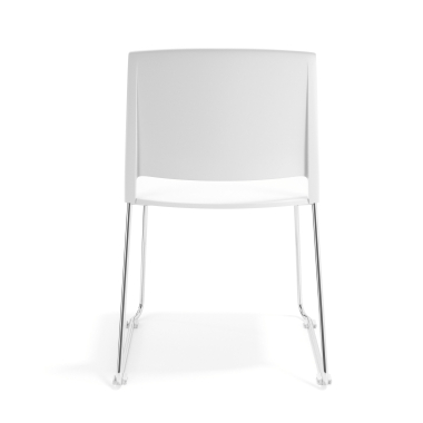 visitor chair white without arms fabric no armrests 4