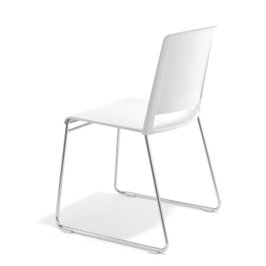 visitor chair white without arms fabric no armrests 5