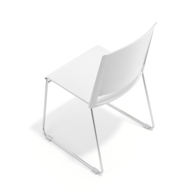 visitor chair white without arms fabric no armrests 7