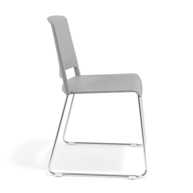 visitor chair gray without arms fabric no armrests 3