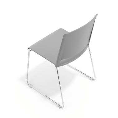 visitor chair gray without arms fabric no armrests 7