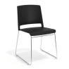Upholstered visitor chair Hest with armrests