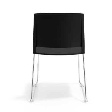 visitor chair black without arms fabric no armrests 4