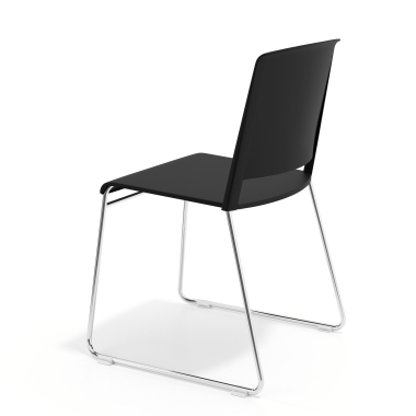 visitor chair black without arms fabric no armrests 5