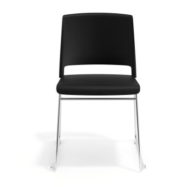 visitor chair black without arms fabric no armrests 6