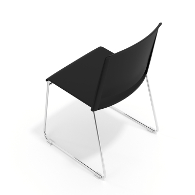 visitor chair black without arms fabric no armrests 7