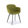 Laure waiting room chair, sled base, thick padding, upholstered