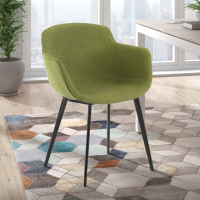 Laure Visitor Chair, Legs, Metal frame, Upholstered