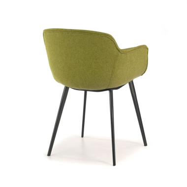 visitor chair green 4 legs fabric upholstered armrests 7