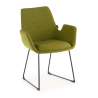Visitor chair Glamm, sled base, steel frame