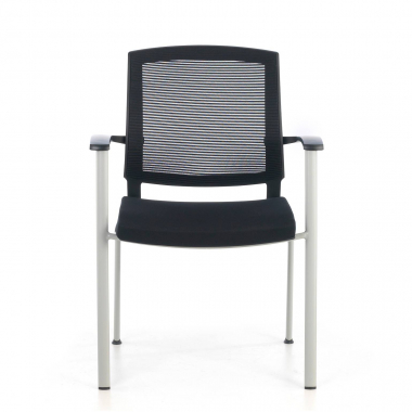 visitor chair black adam mesh fixed armrests 3