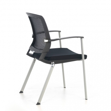 visitor chair black adam mesh fixed armrests 7